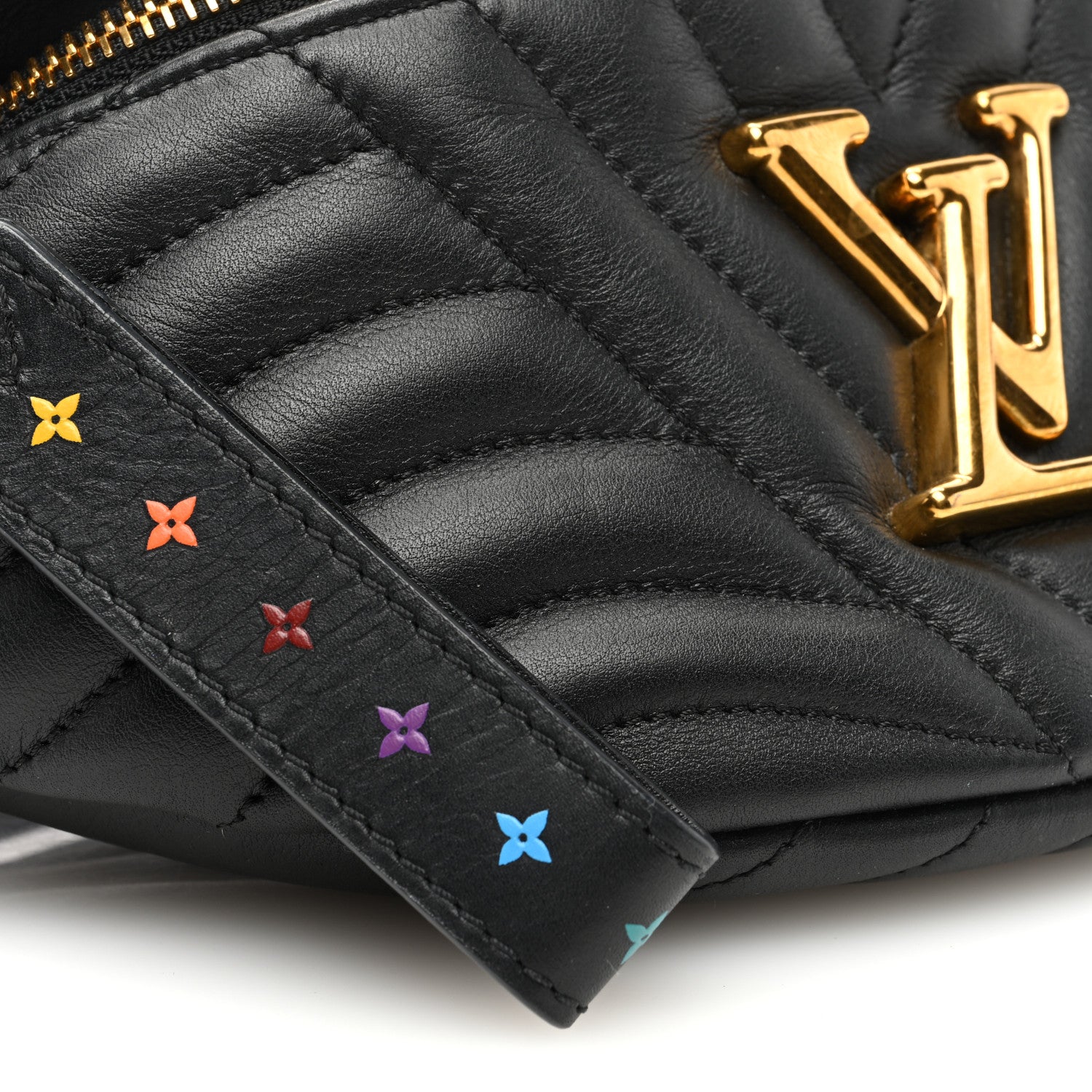 Louis Vuitton Calfskin Quilted New Wave Bumbag Black 8 of 9