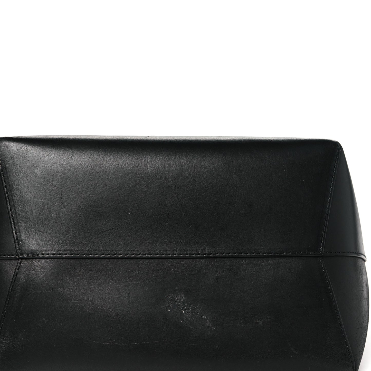 Vegetable Tanned Calfskin Bucket Bag Black Dolly