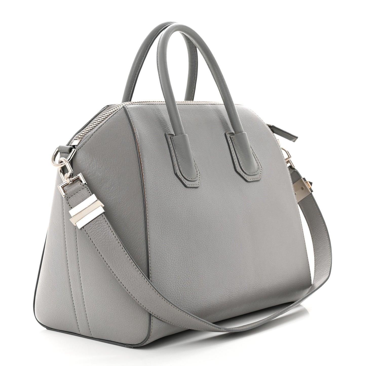 Sugar Goatskin Medium Antigona Pearl Grey