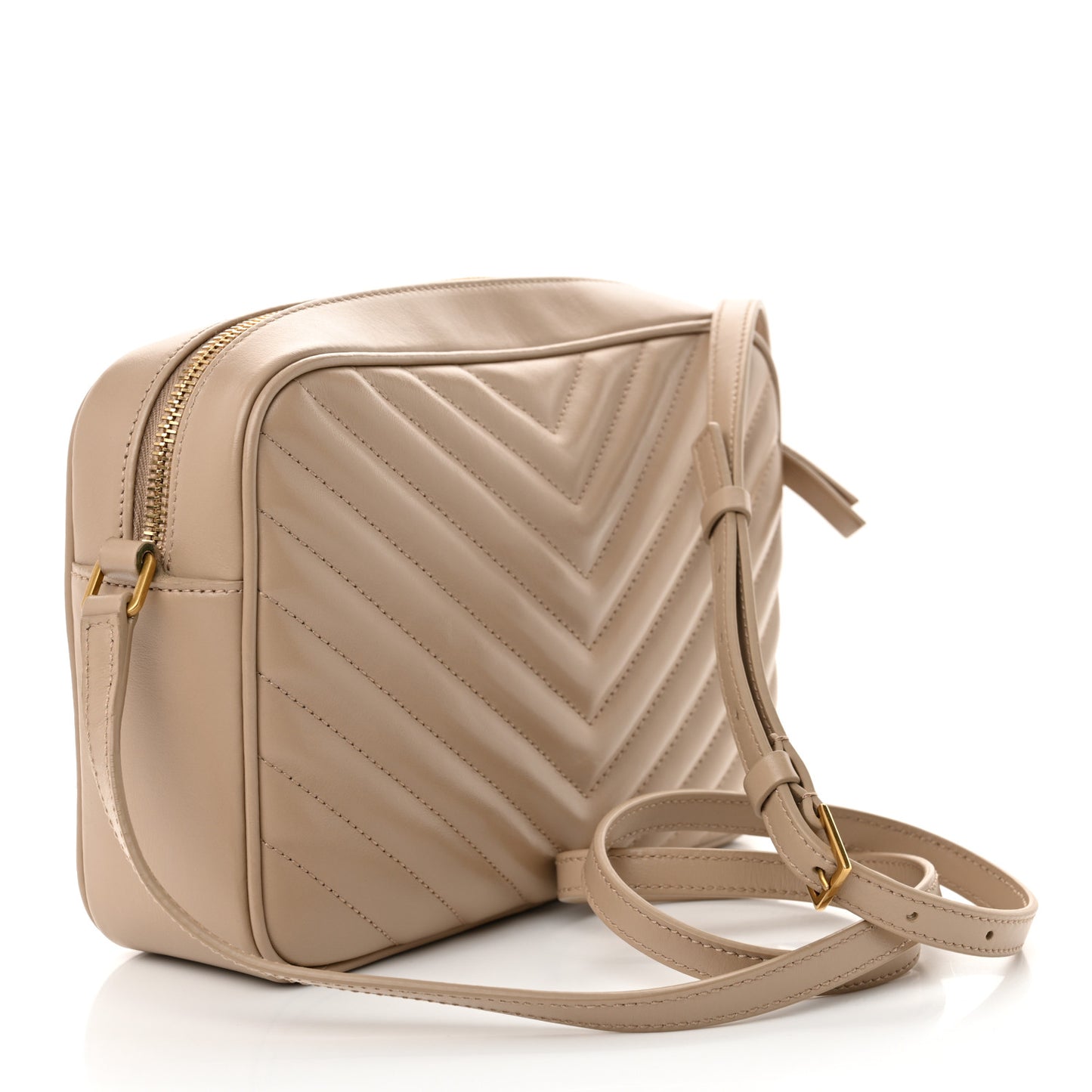Calfskin Matelasse Monogram Lou Camera Bag Dark Beige
