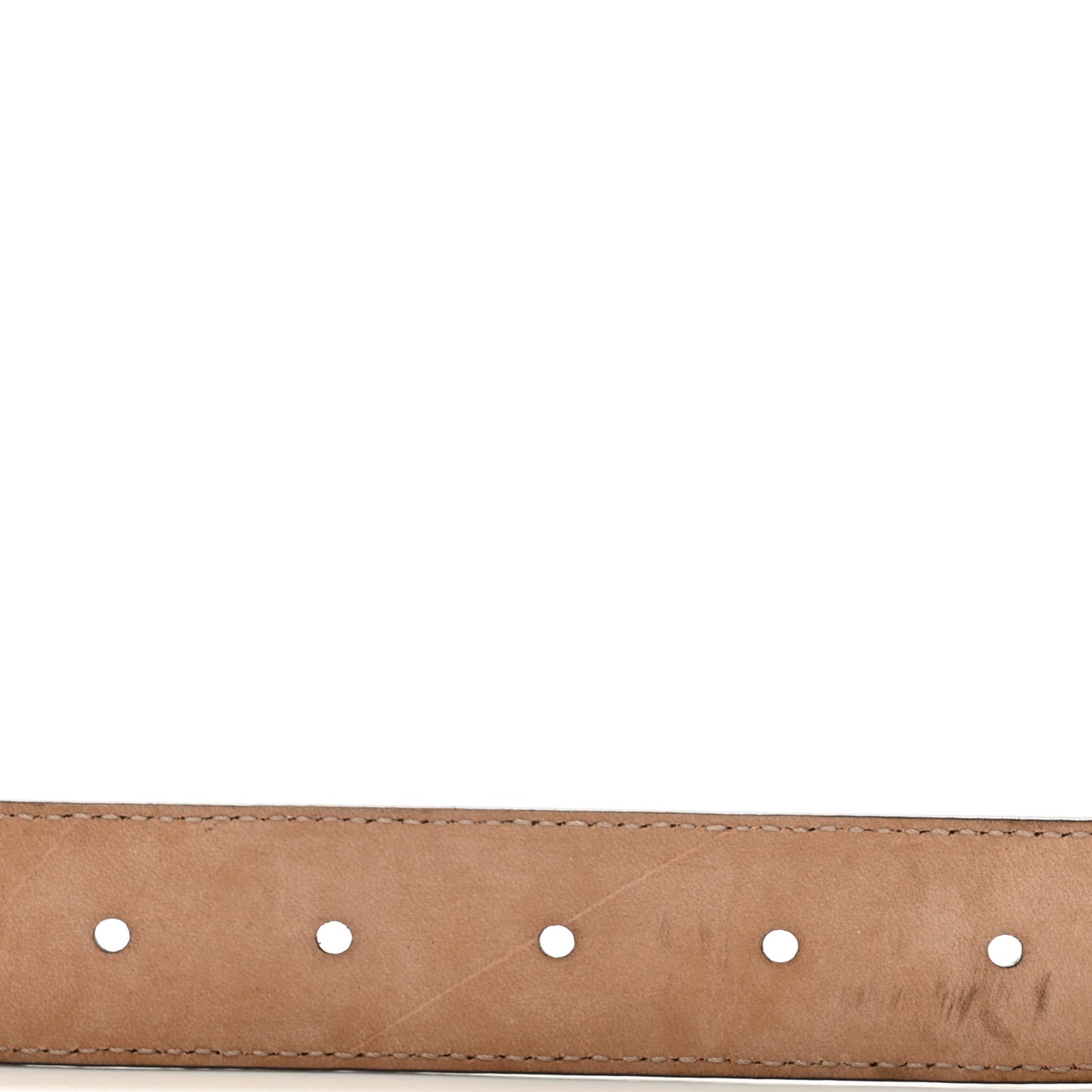 Calfskin Crystal Interlocking G Belt 85 34 Golden Beige