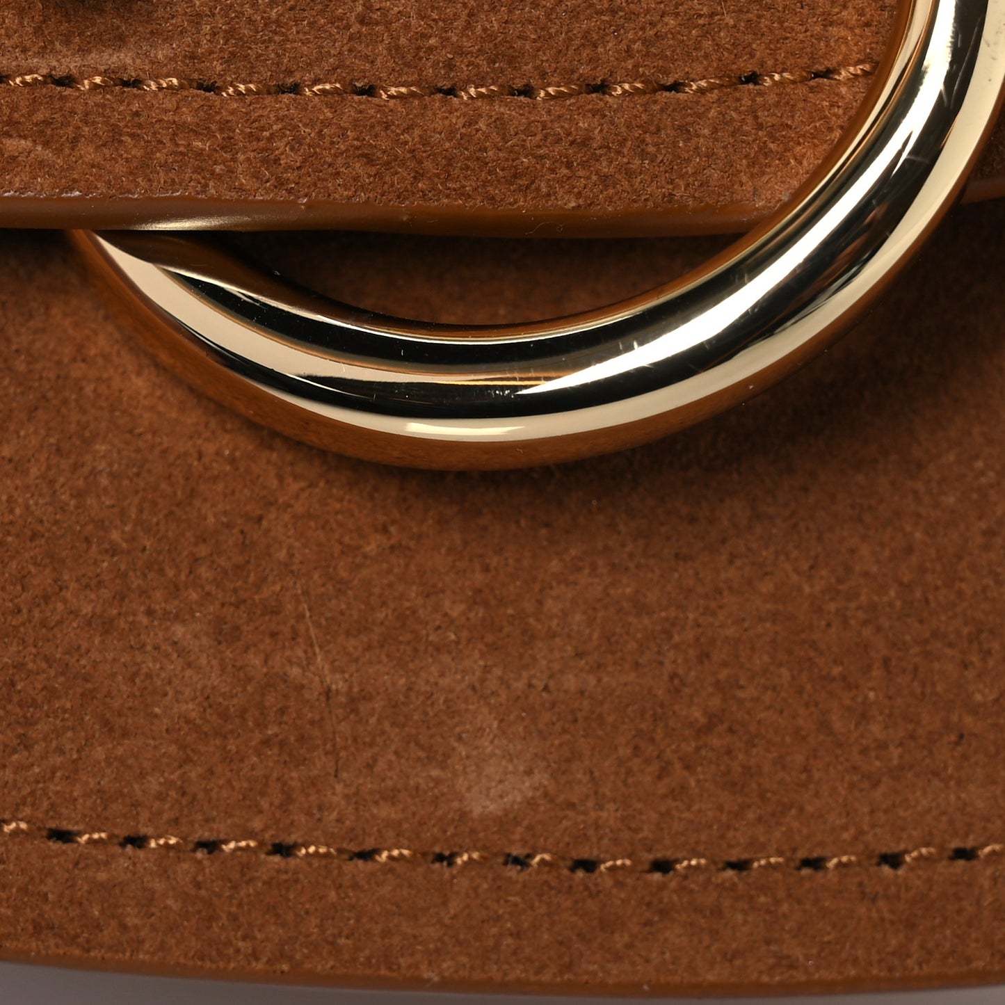 Suede Calfskin Mini Alix Hunter Crossbody Bag Cinnamon