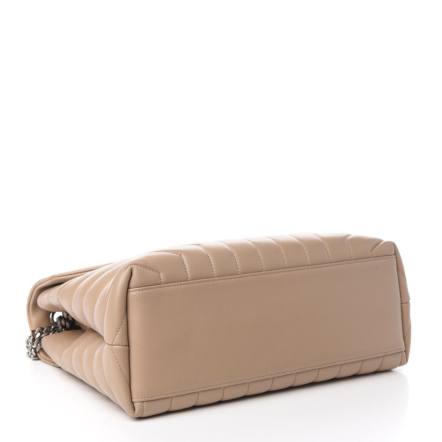 Calfskin Y Quilted Monogram Medium Loulou Chain Satchel Dark Beige