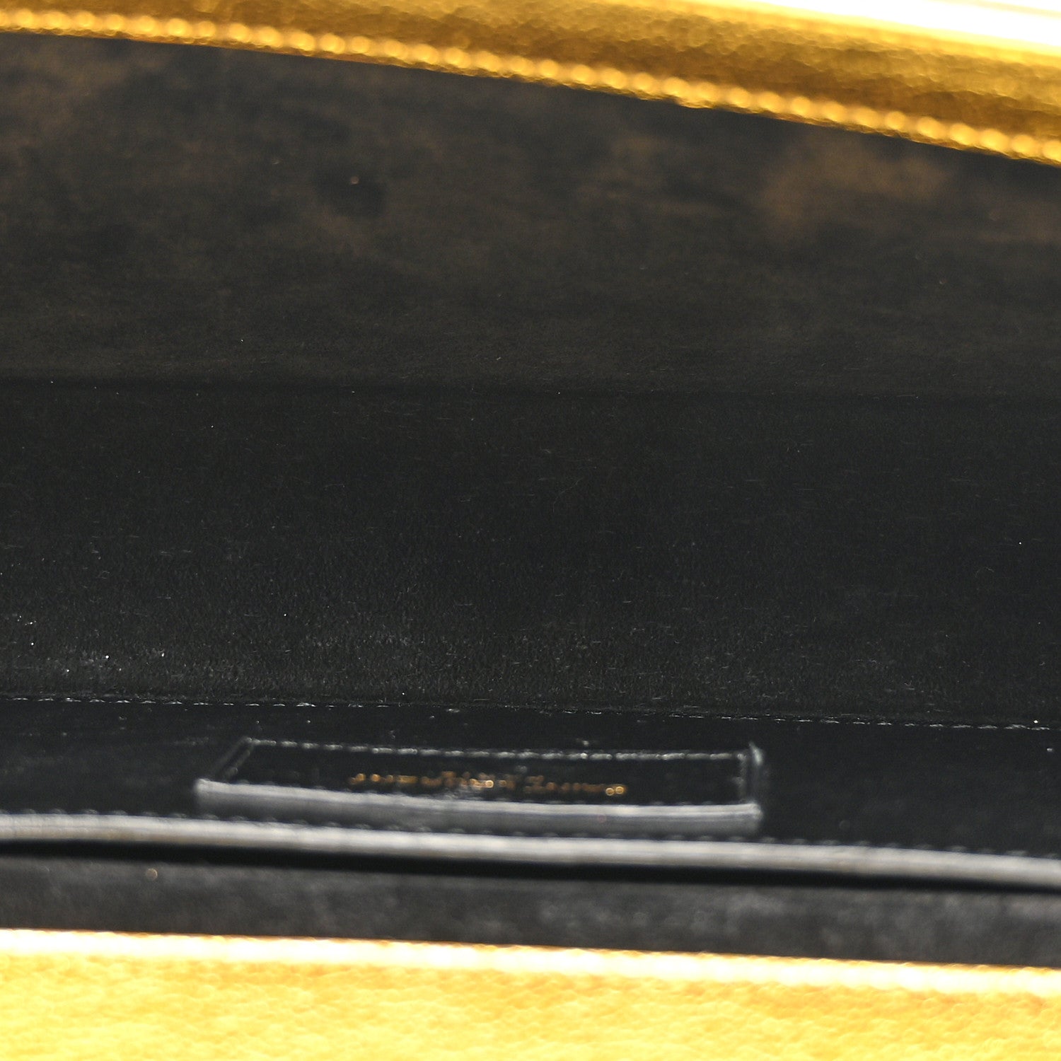 Saint Laurent Metallic Calfskin Classic Monogram Cassandre Clutch Gold 5 of 8