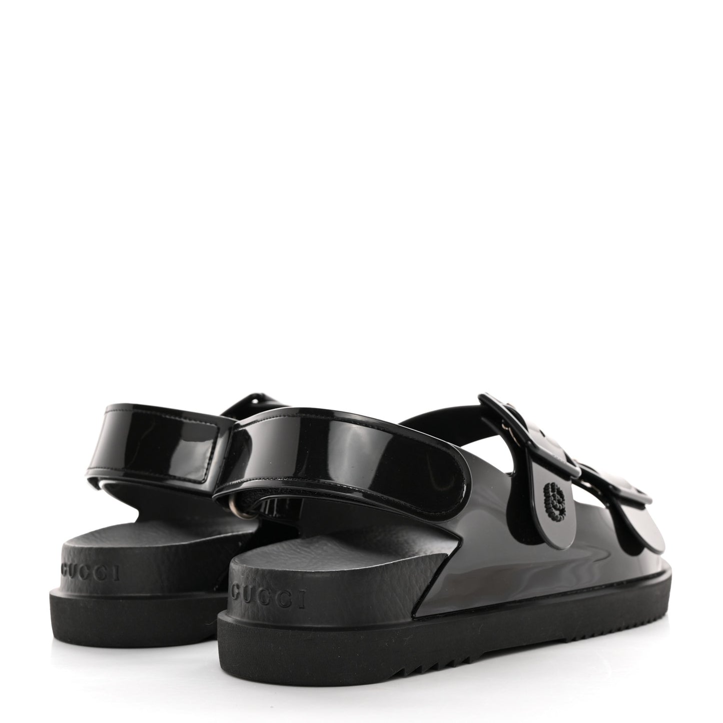 Rubber Mini Double G Womens Isla Dad Sandals 36 Black