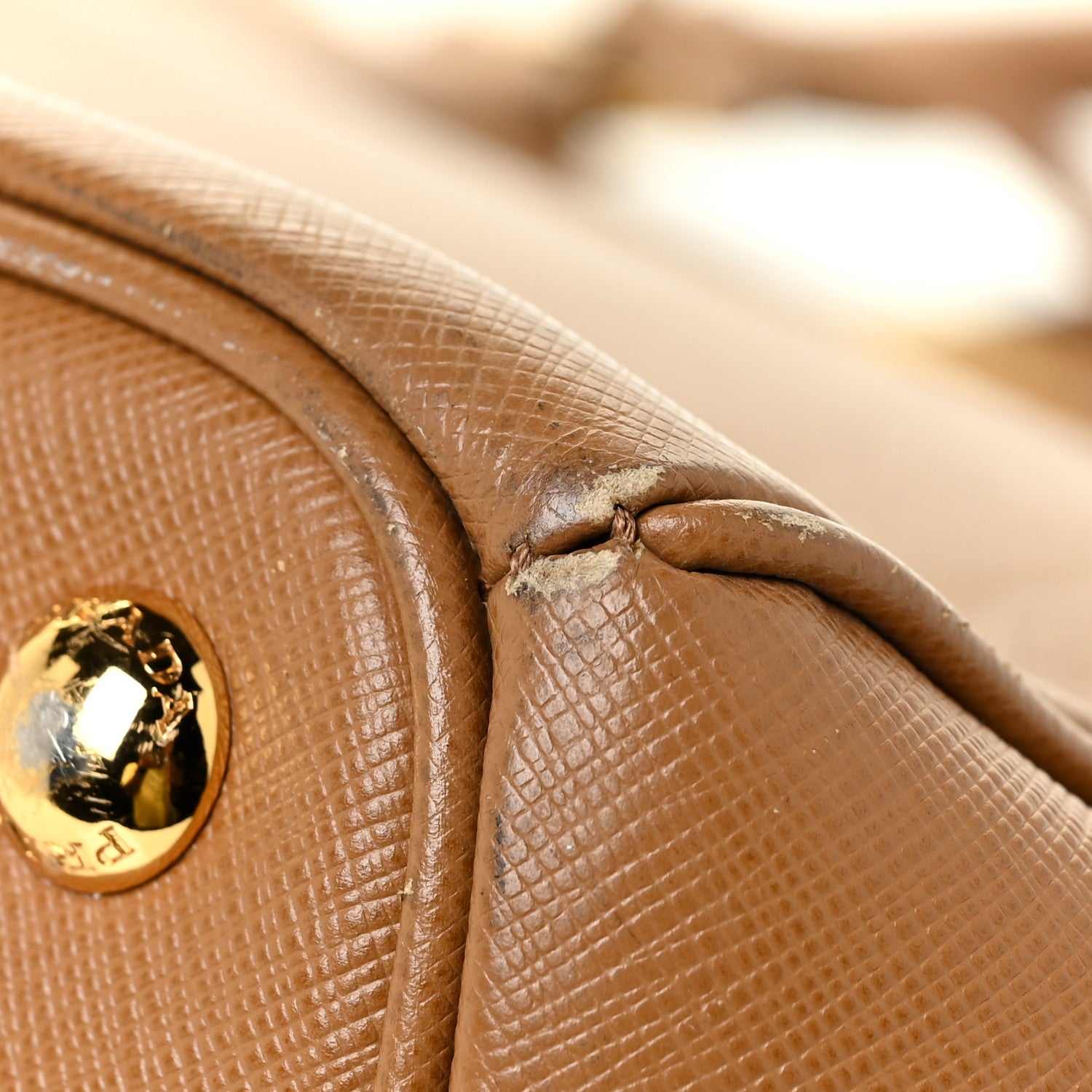 Prada Saffiano Large Galleria Double Zip Tote Caramel 23 of 32