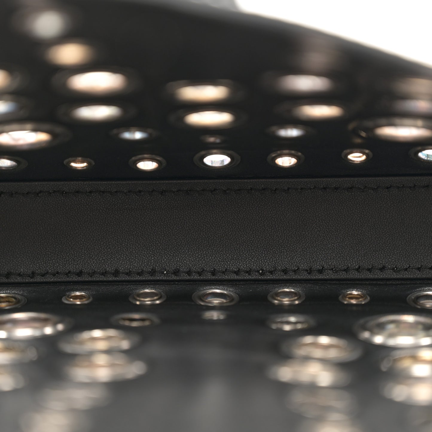 Calfskin Ha Ha Ha Jackie 1961 Eyelet Hobo Black