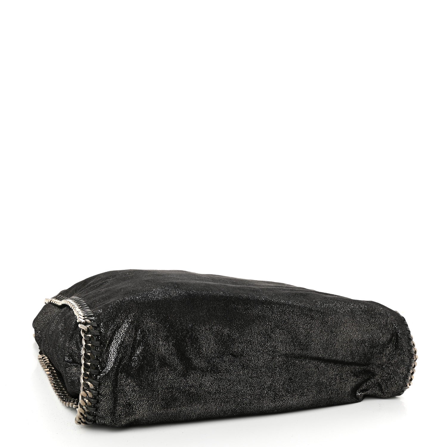 Stella McCartney Chamois Shiny Dotted Falabella Fold Over Tote Ruthenium 4 of 9