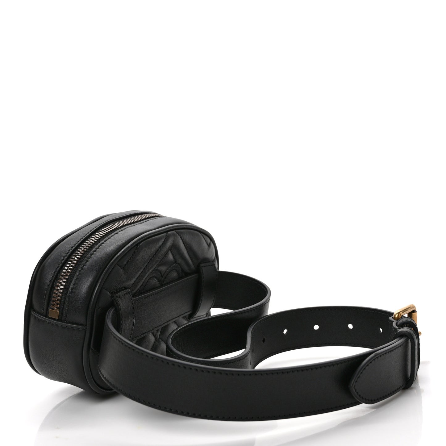 Calfskin Matelasse GG Marmont Belt Bag 85 34 Black