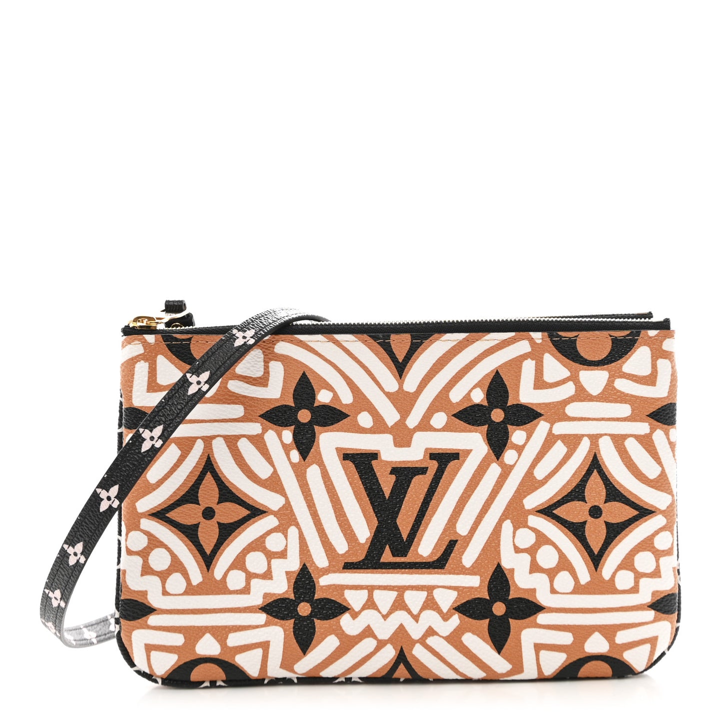 Monogram Giant Crafty Double Zip Pochette Creme Caramel