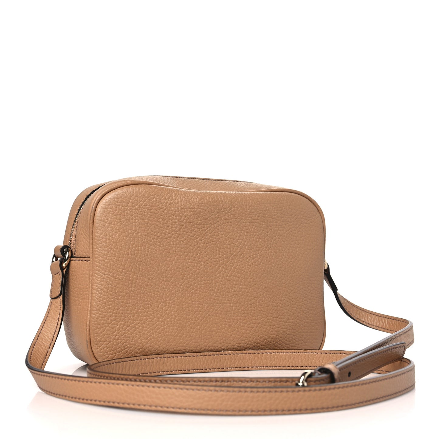 Pebbled Calfskin Small Soho Disco Bag Camelia