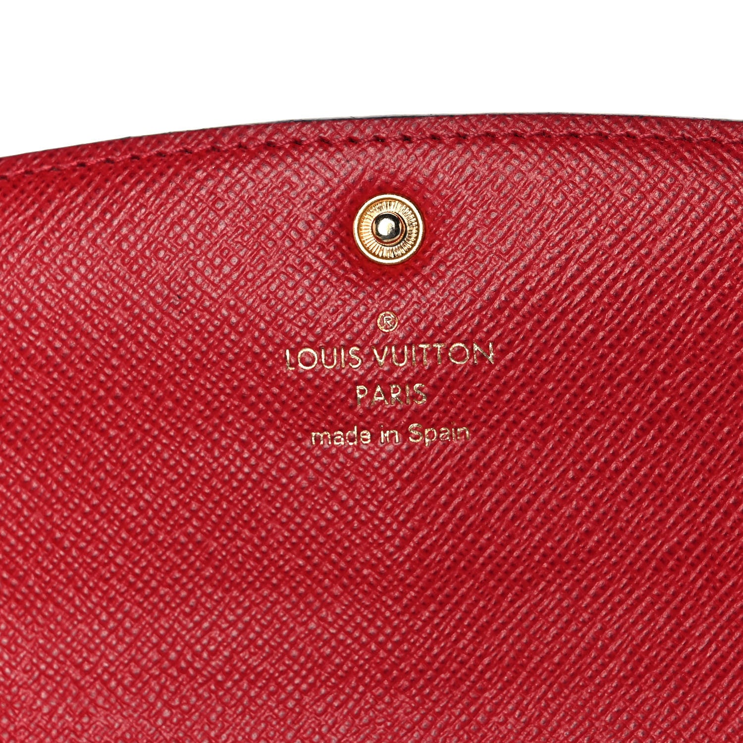 Louis Vuitton Damier Ebene Emilie Wallet Red 6 of 10