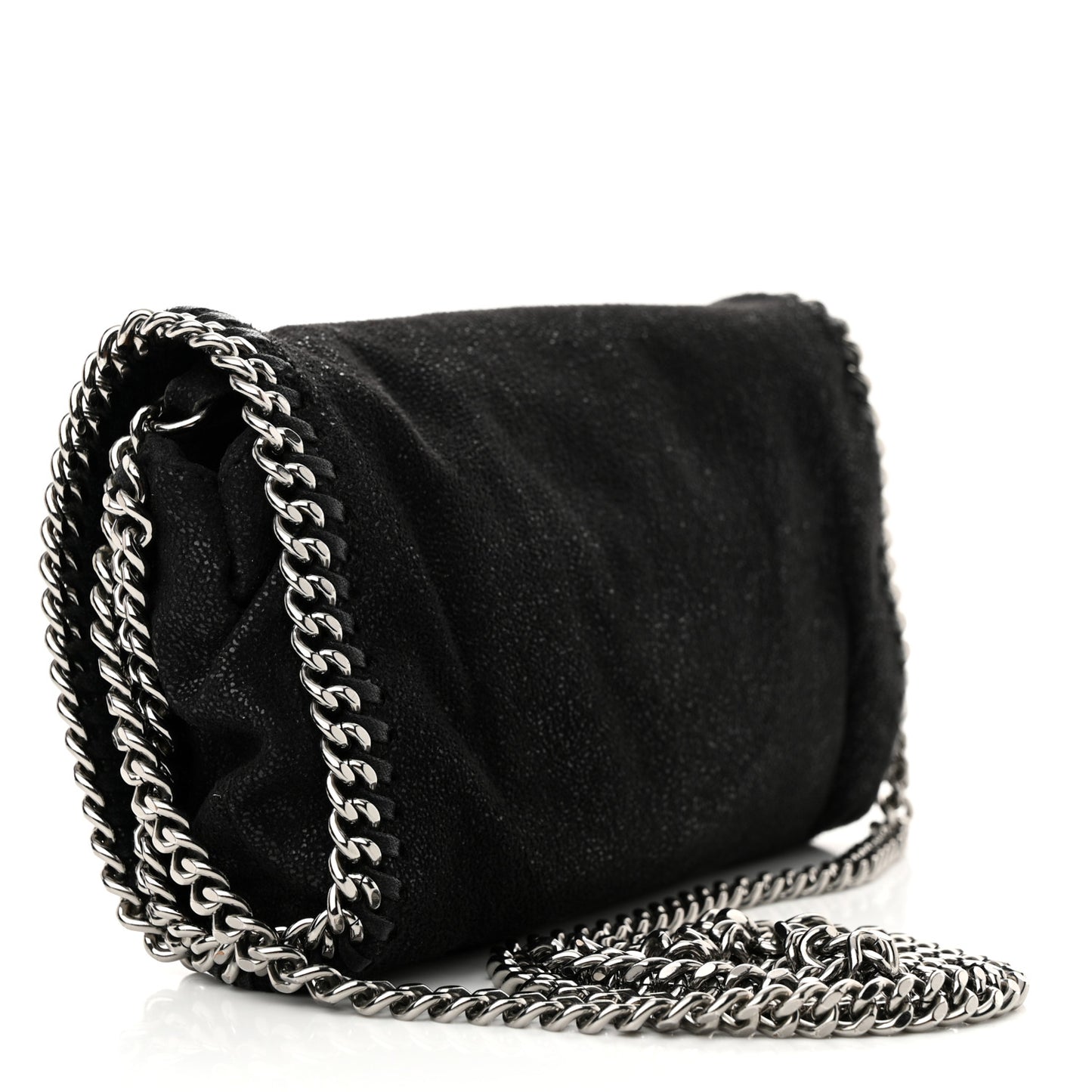 STELLA MCCARTNEY Shaggy Deer Falabella Crossbody Bag Black