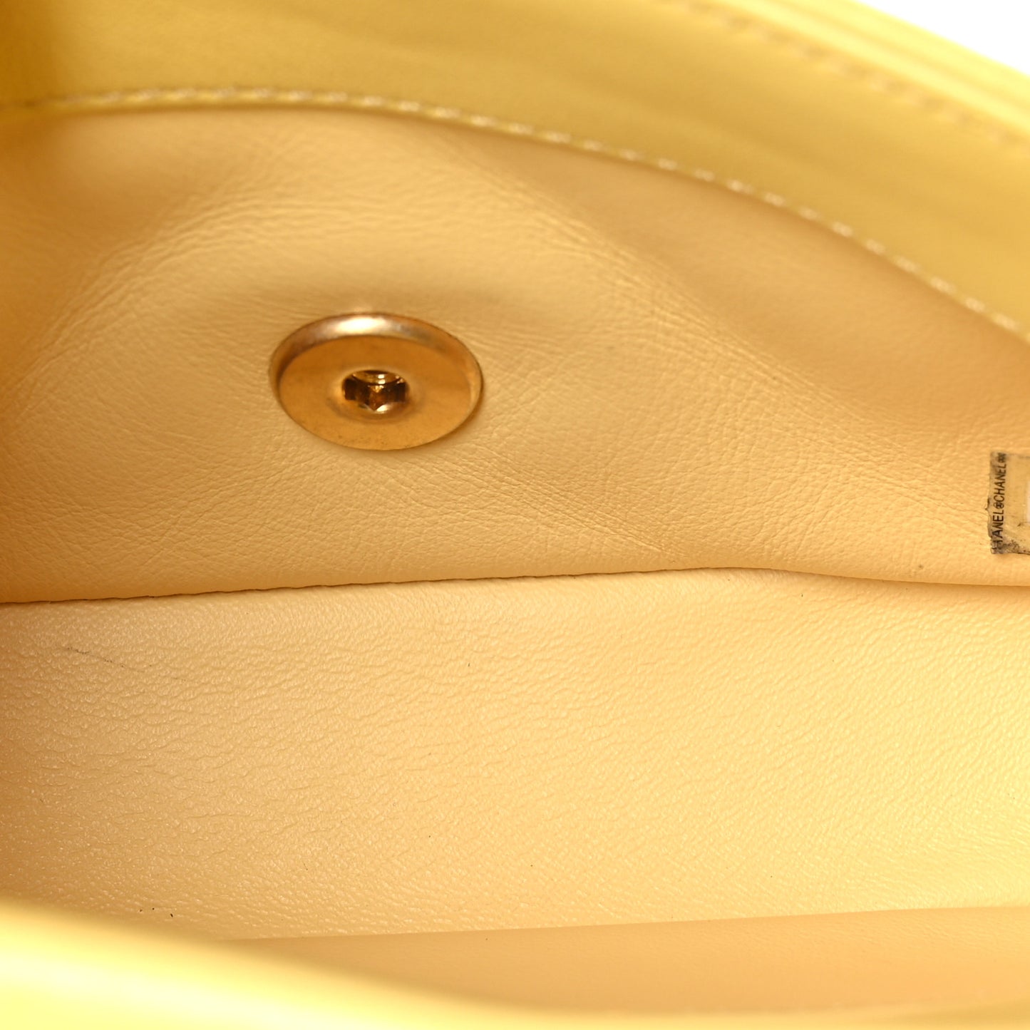 Shiny Lambskin Small Chain Is More Flap Yellow