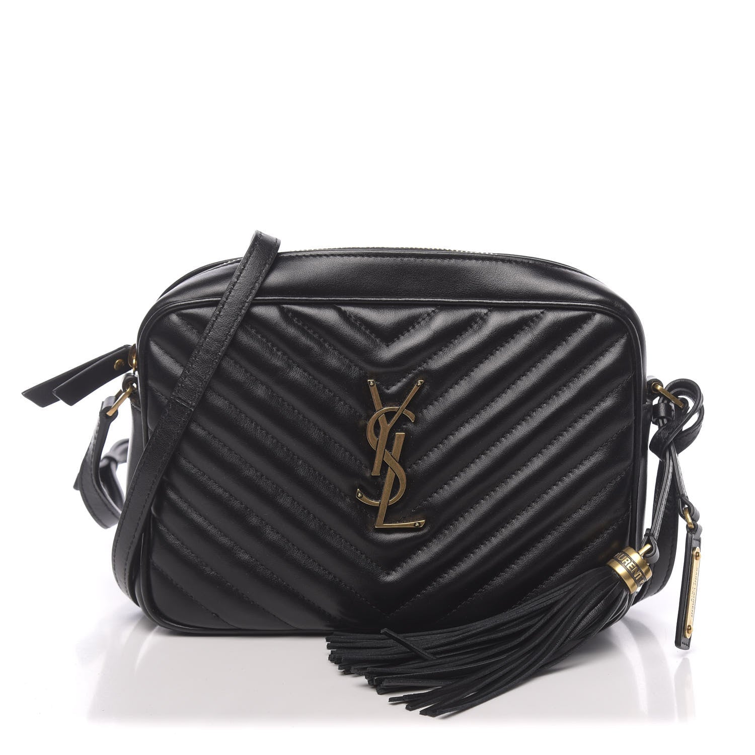 Saint Laurent Calfskin Matelasse Monogram Lou Camera Bag Black 1 of 10