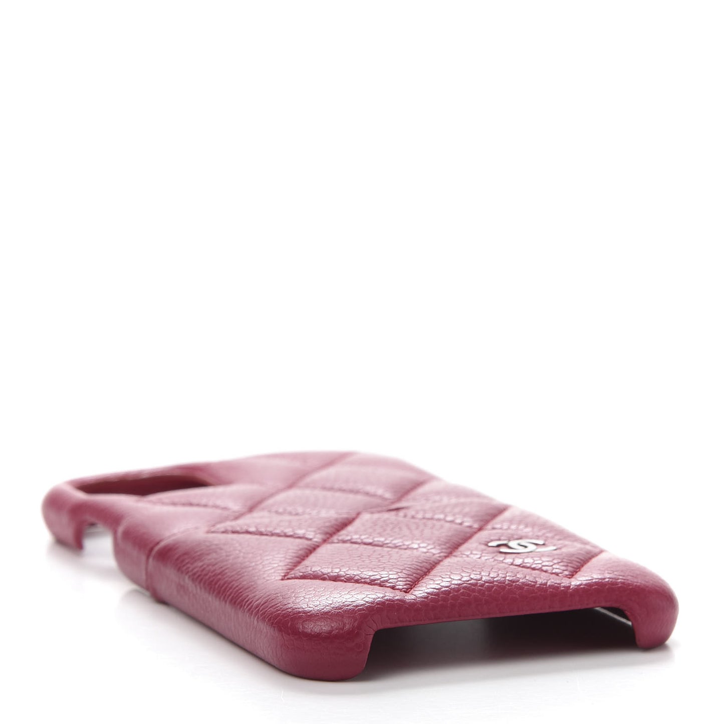 Caviar Quilted iPhone 11 Tech Case Dark Pink