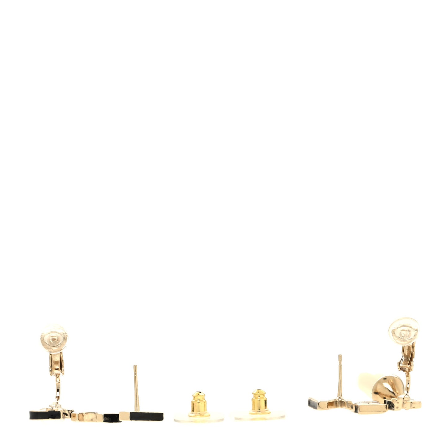 Pearl Cha Nel Drop Earrings White Gold