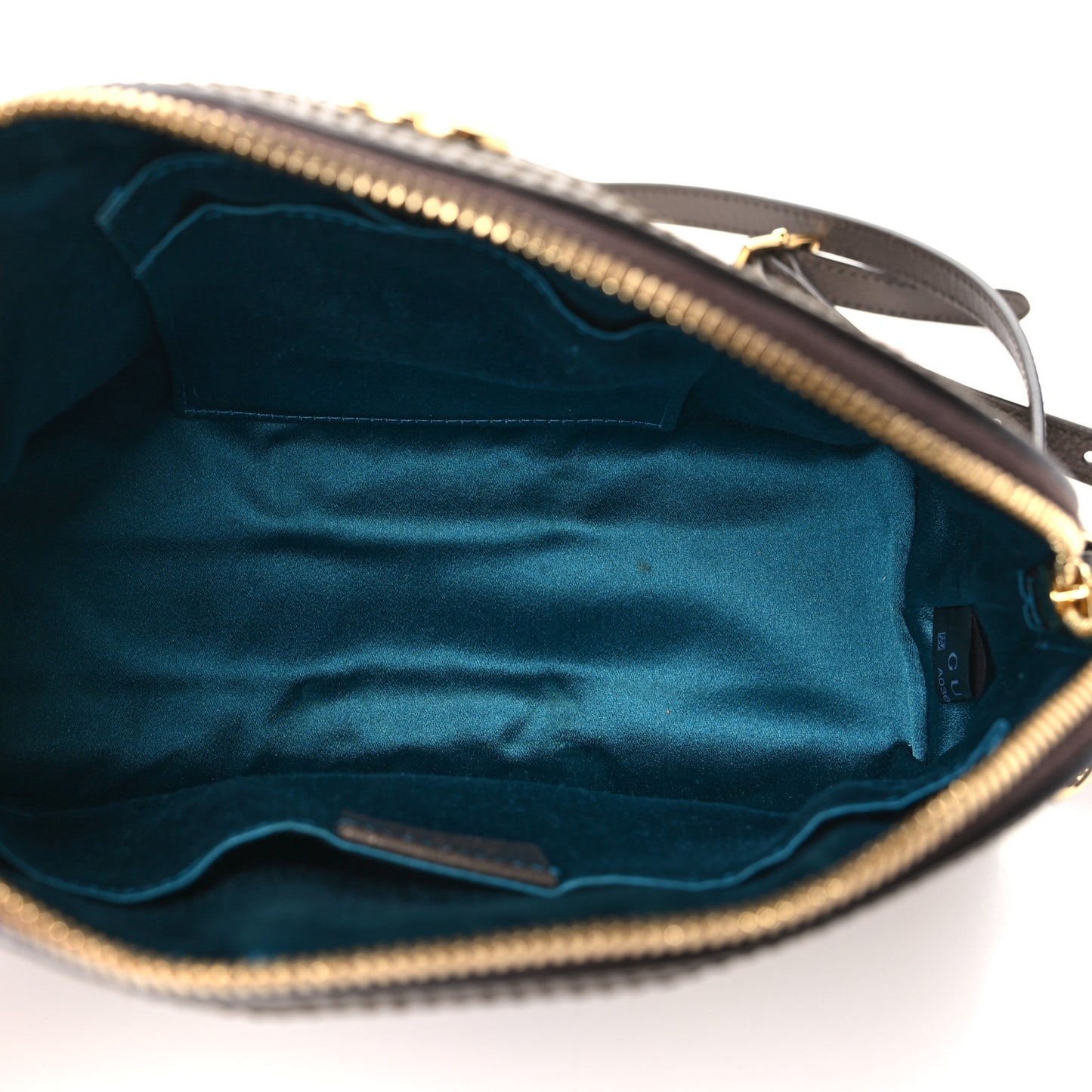 GG Supreme Monogram Textured Dollar Calfskin Web Small Ophidia Dome Shoulder Bag Beige Ebony New Acero