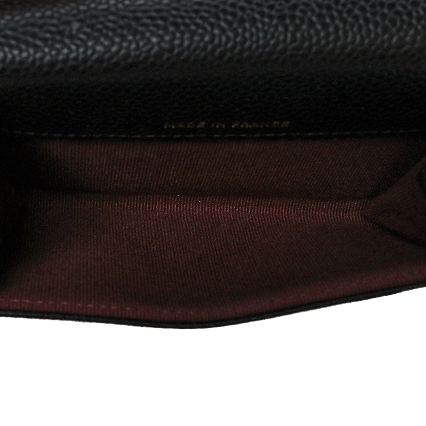 Caviar Quilted Flap Card Holder Wallet Black