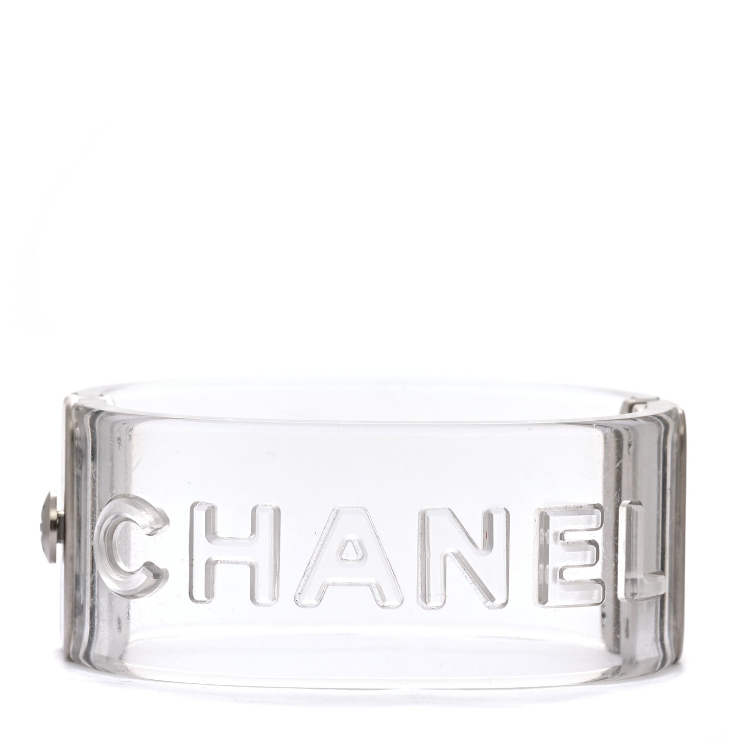 Lucite Logo Cuff Transparent