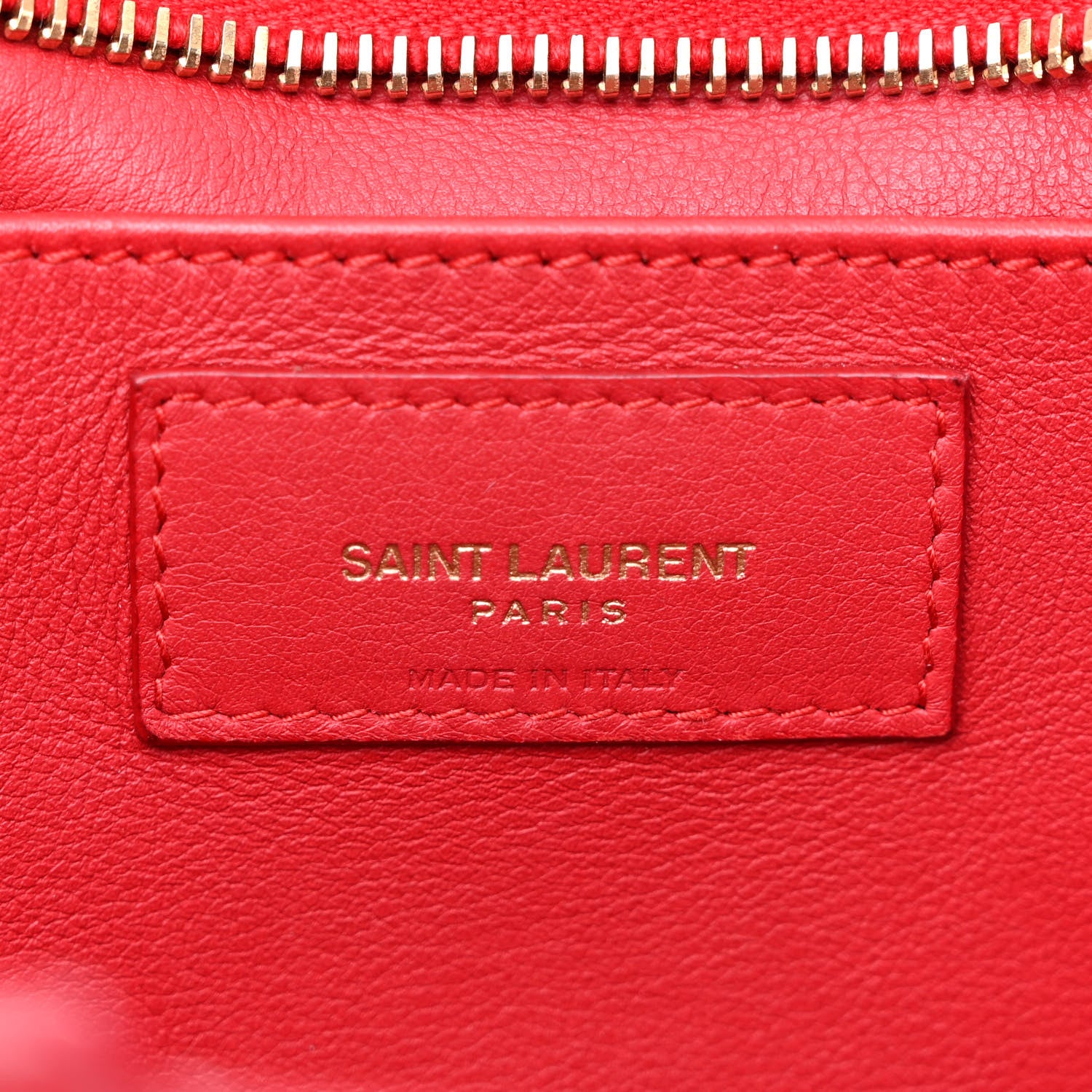 Saint Laurent Calfskin Baby Monogram Cabas Red 6 of 17