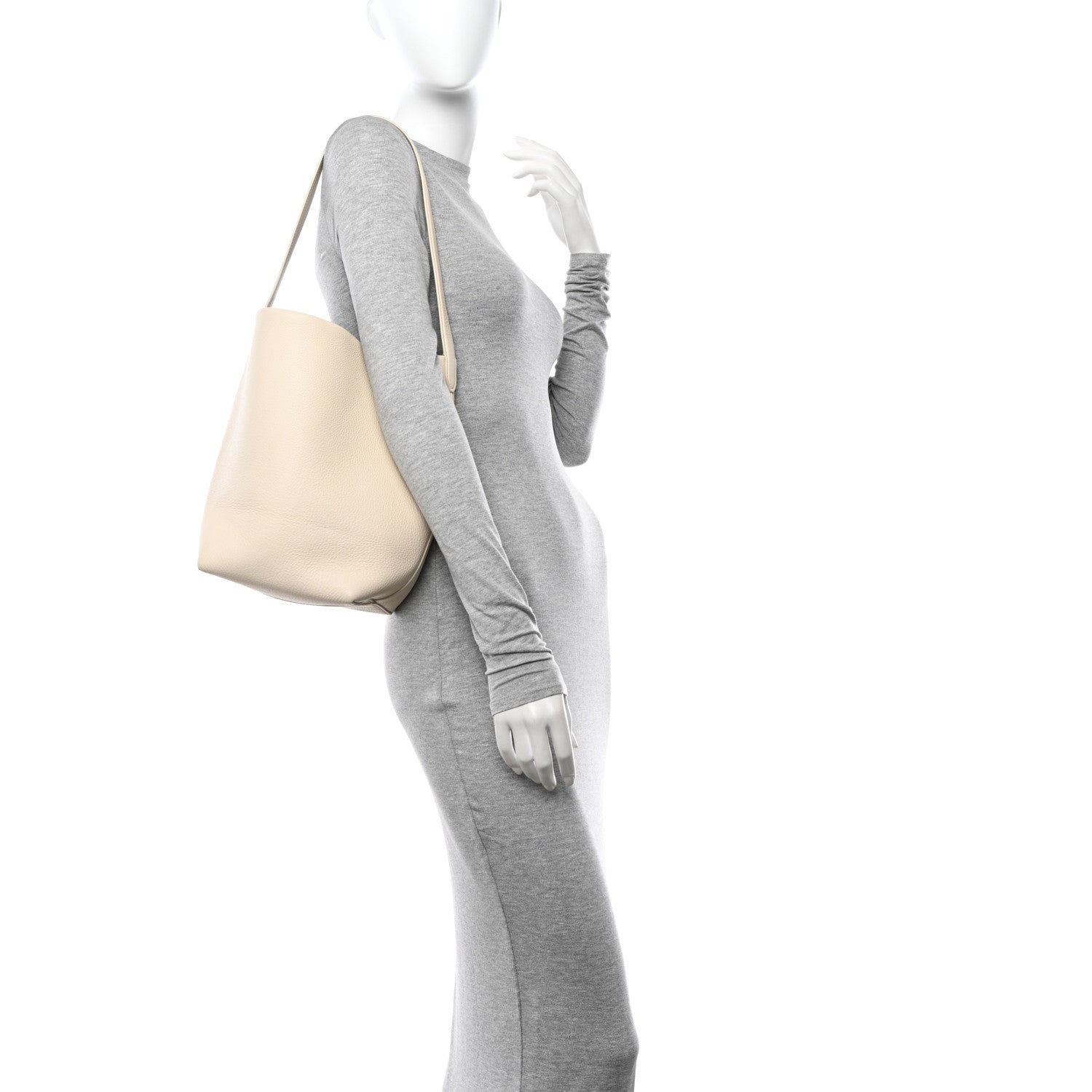 The Row Grained Calfskin Medium N/S Park Tote Ivory 2 of 14