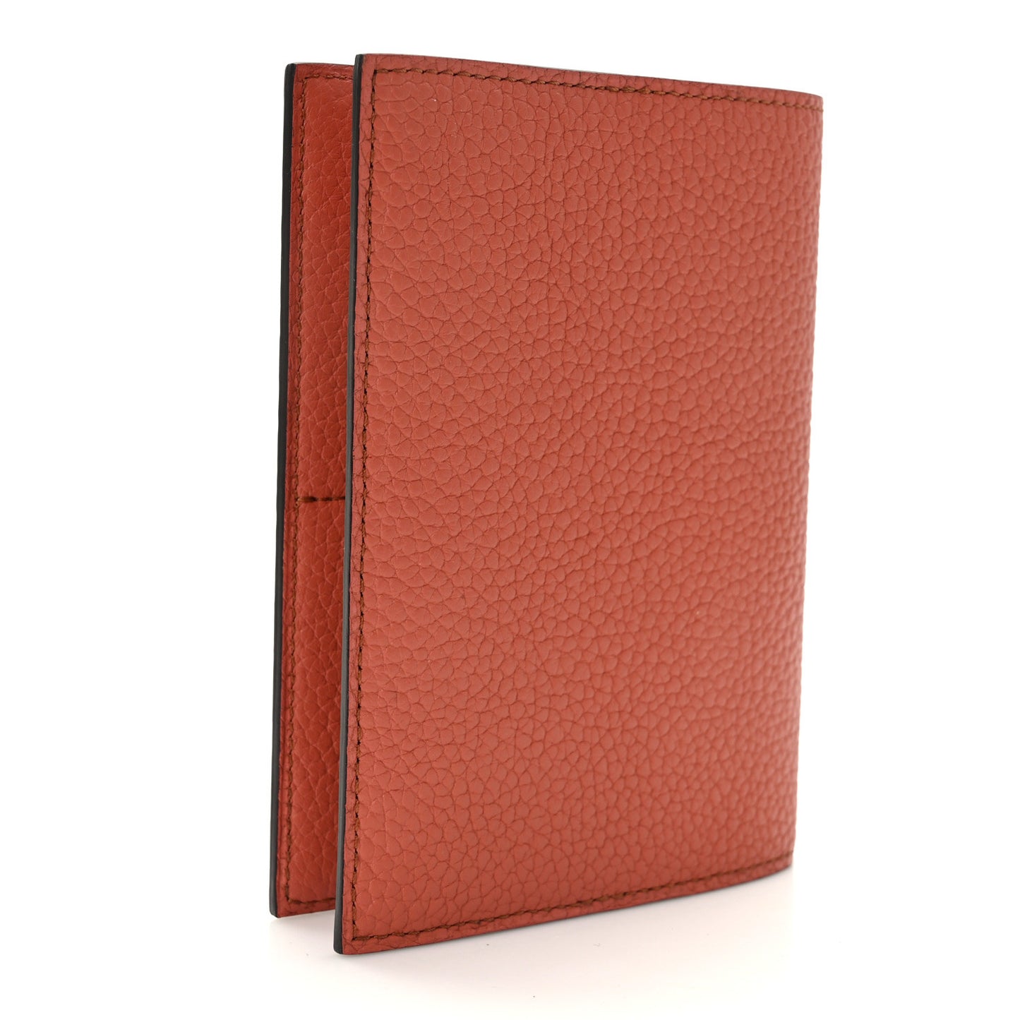 Taurillon Animal Print Passport Holder Orange