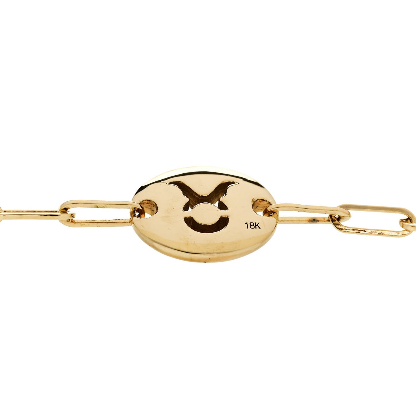 18K Yellow Gold Zodiac Taurus Chain Bracelet