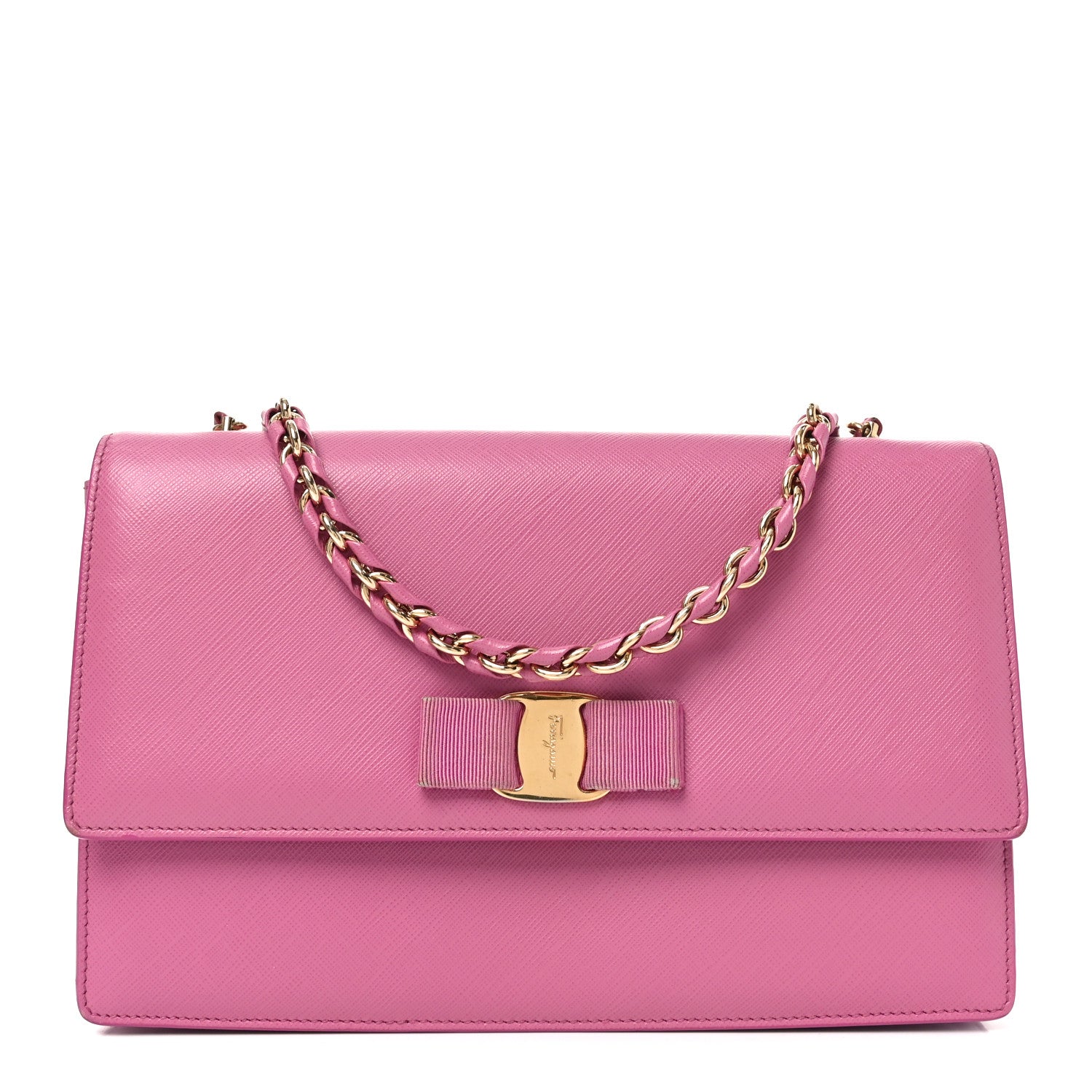 Salvatore Ferragamo ショルダーバッグ レザー ピンク FERRAGAMO - Salvatore Ferragamo ショルダーバッグ レザー ピンクの