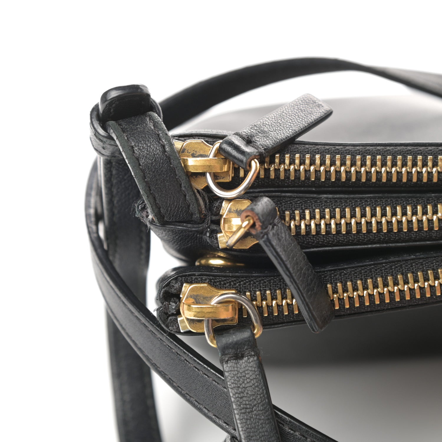 Celine Lambskin Small Trio Crossbody Bag Black 16 of 16