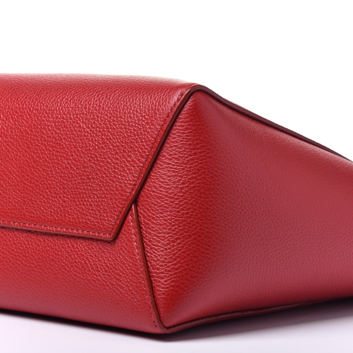 Soft Grained Calfskin Small Sangle Bucket Bag Red