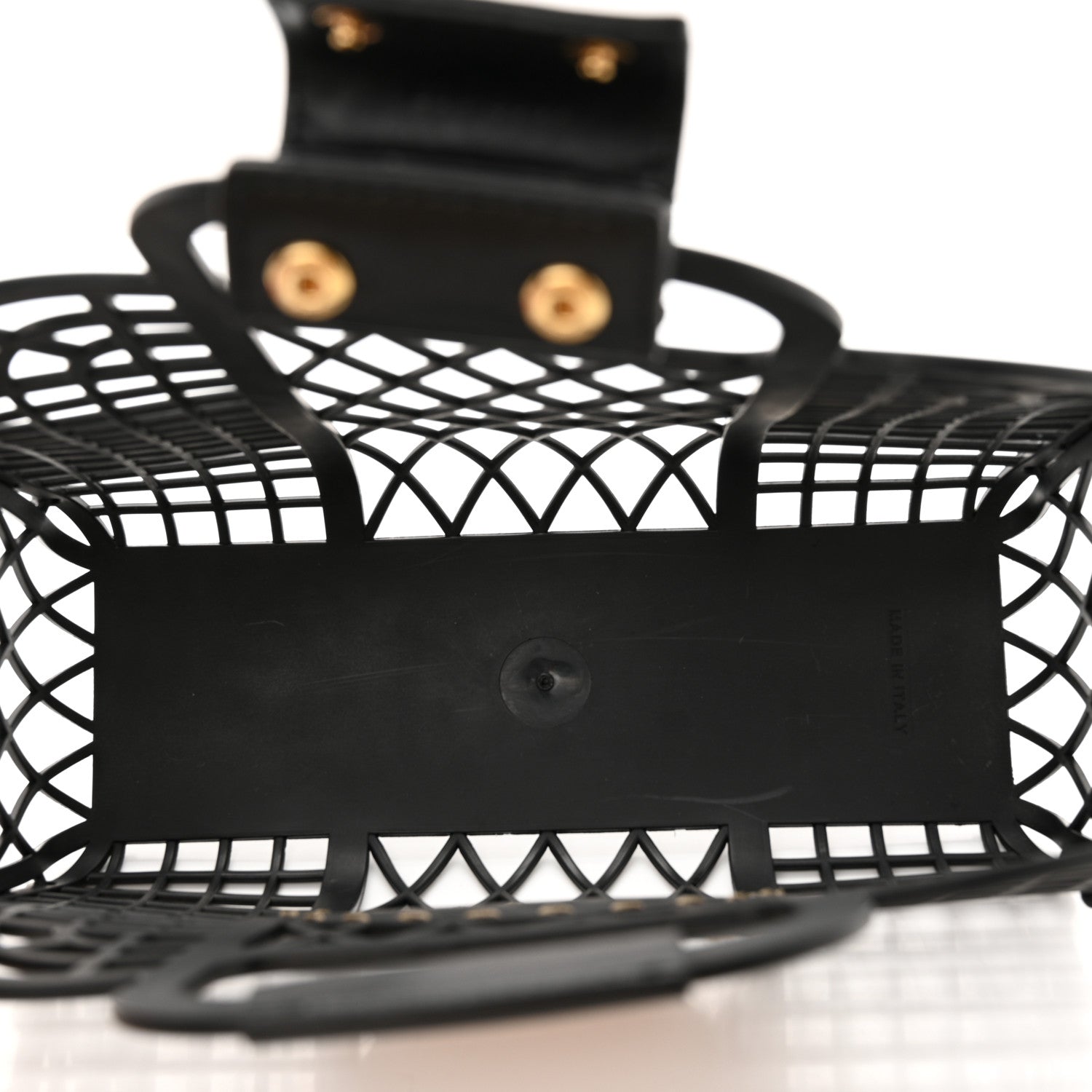Fendi Recycled Plastic Vitello Liberty Matte Small Fendi Basket Black Miele Scuro 5 of 11
