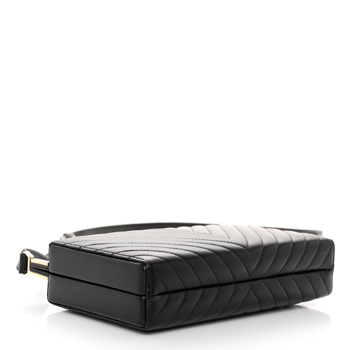 Lambskin Chevron Reissue Quilted Clutch Bag Black