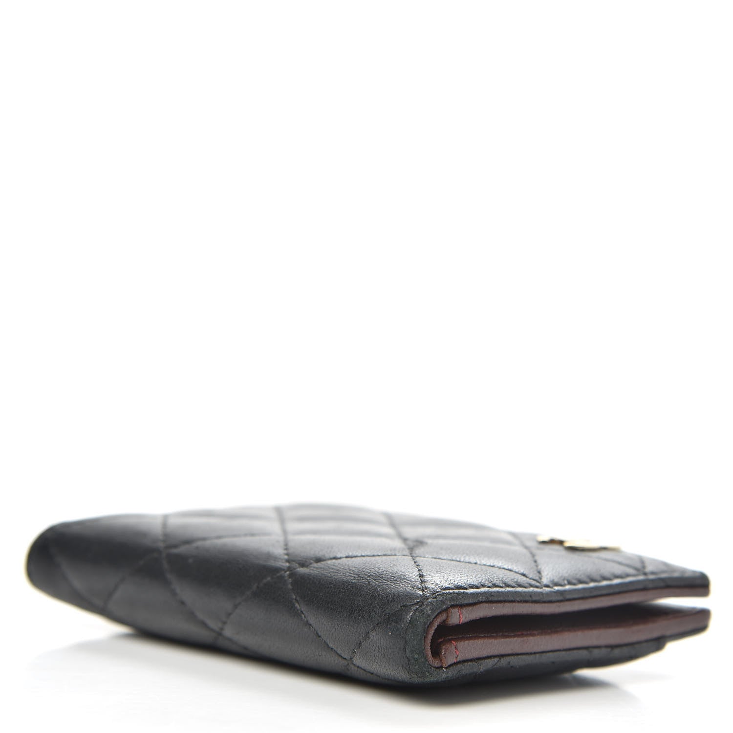 Chanel Lambskin Quilted Card Holder Wallet Black 4 of 12