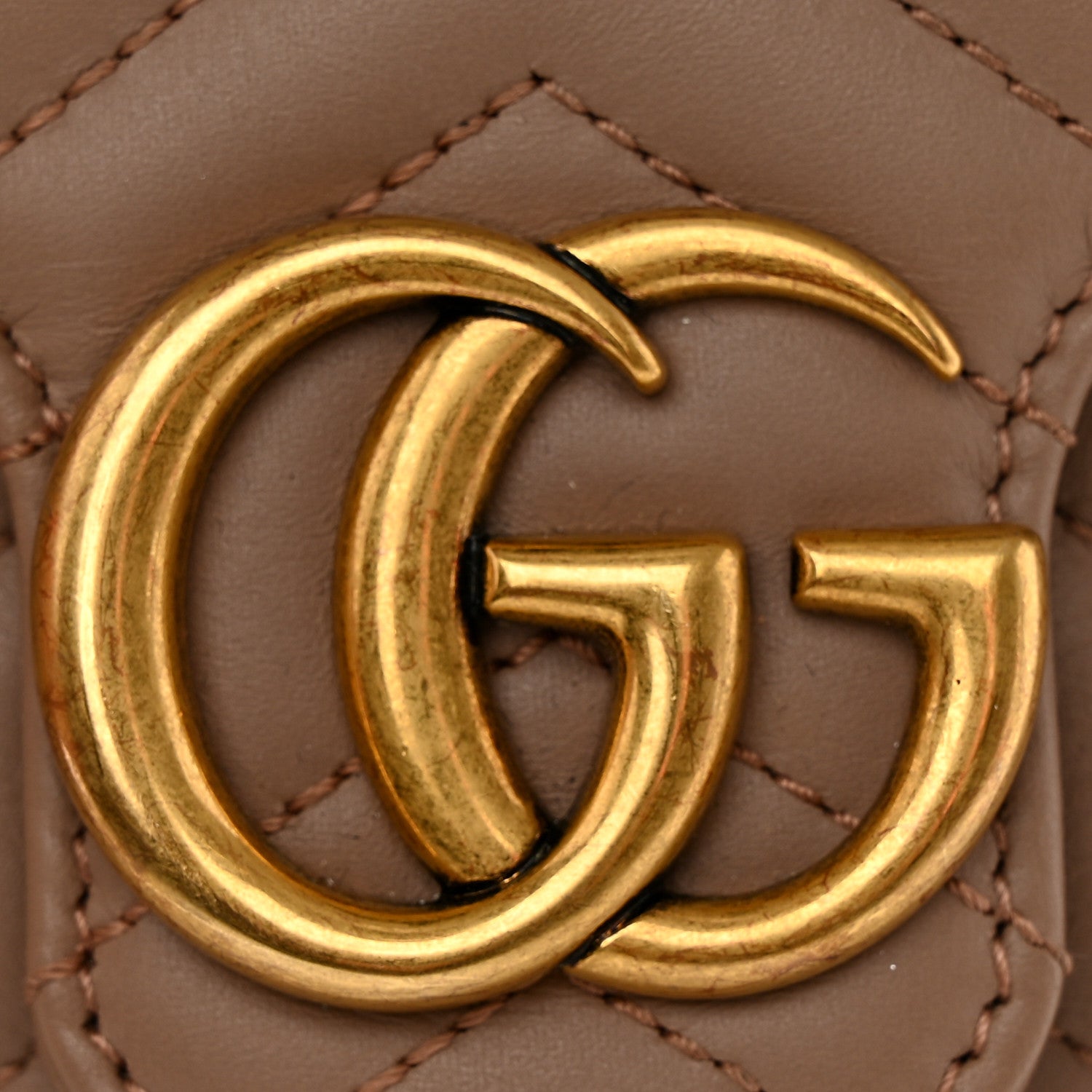 Gucci Calfskin Matelasse Super Mini GG Marmont Shoulder Bag Porcelain Rose 11 of 12
