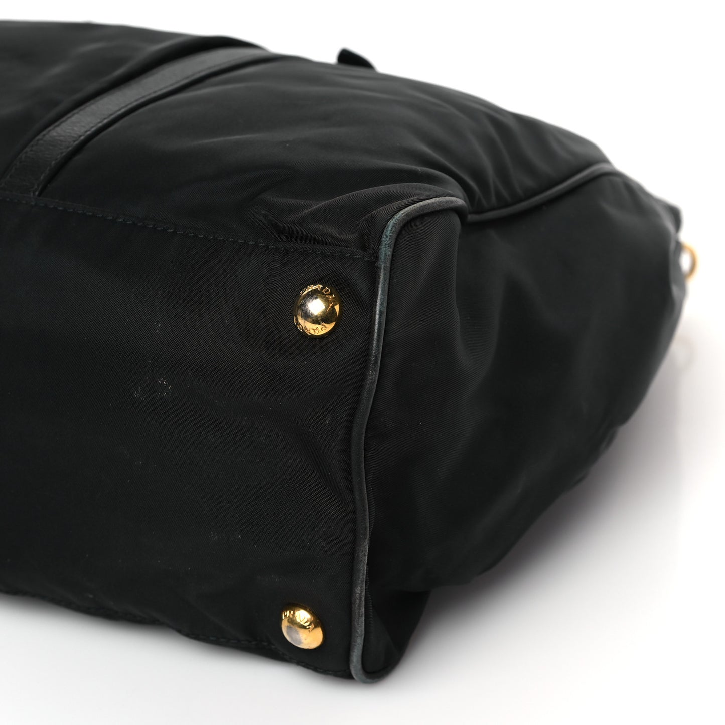 Tessuto Nylon Vitello Daino Tote Black