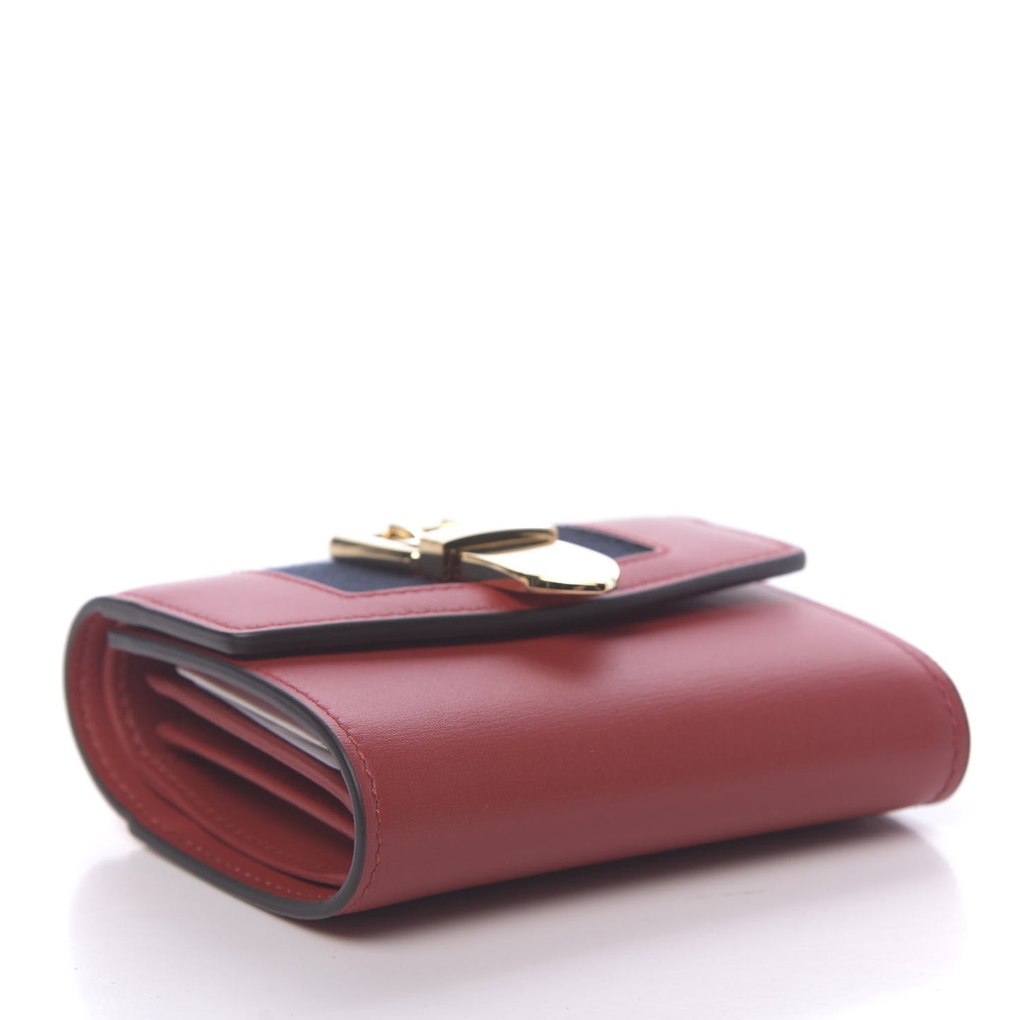 Calfskin Sylvie Wallet Hibiscus Red