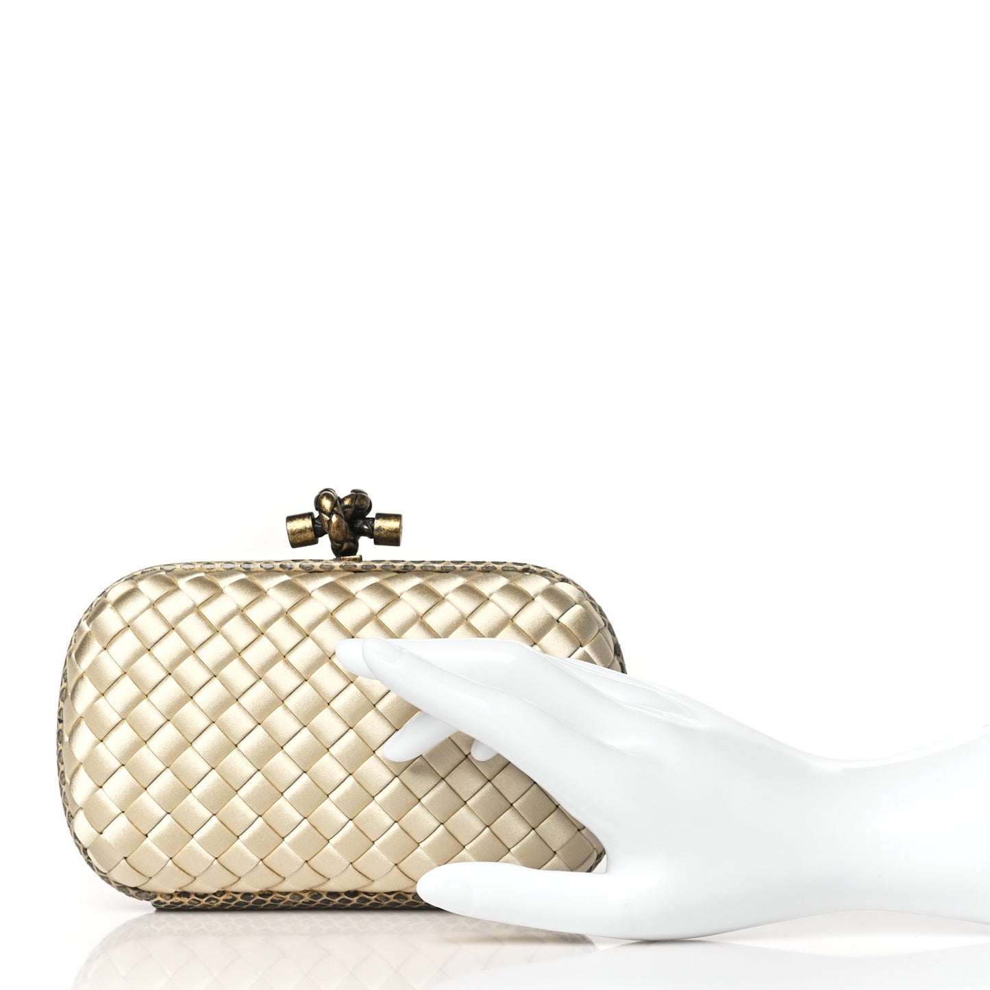 Satin Intreccio Impero Ayers Knot Clutch