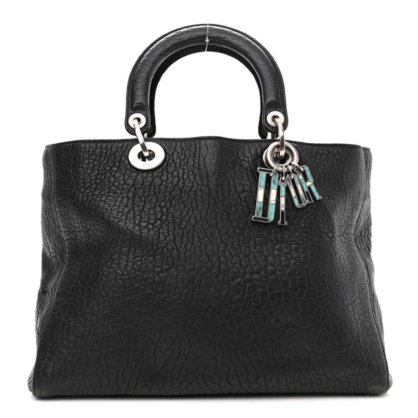 Canyon Grained Lambskin Large Lady Dior Black
