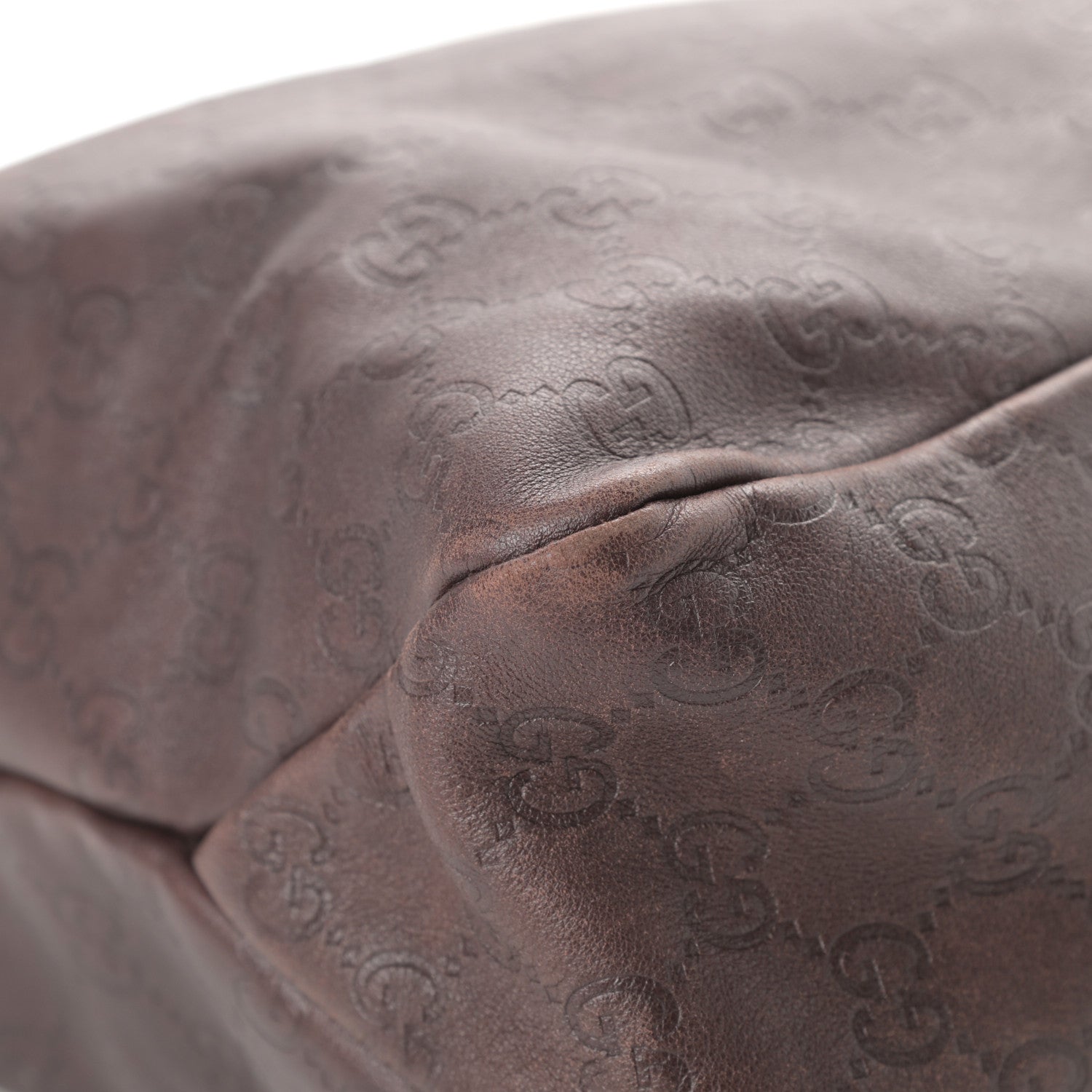 Gucci Guccissima Medium Horsebit Chain Hobo Dark Brown 12 of 15