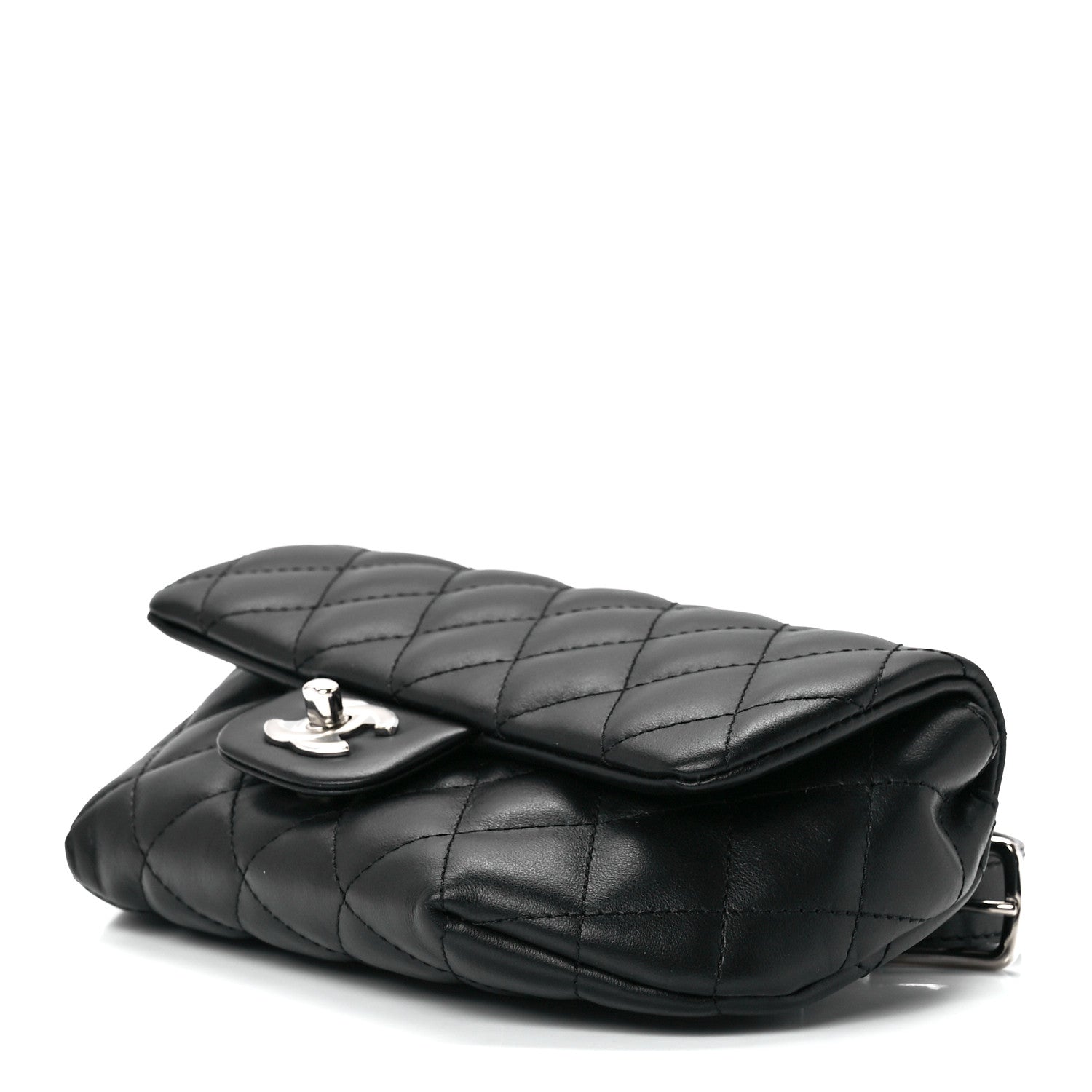 Chanel Calfskin Quilted CC Uniform Flap Belt Bag Black 11 of 13