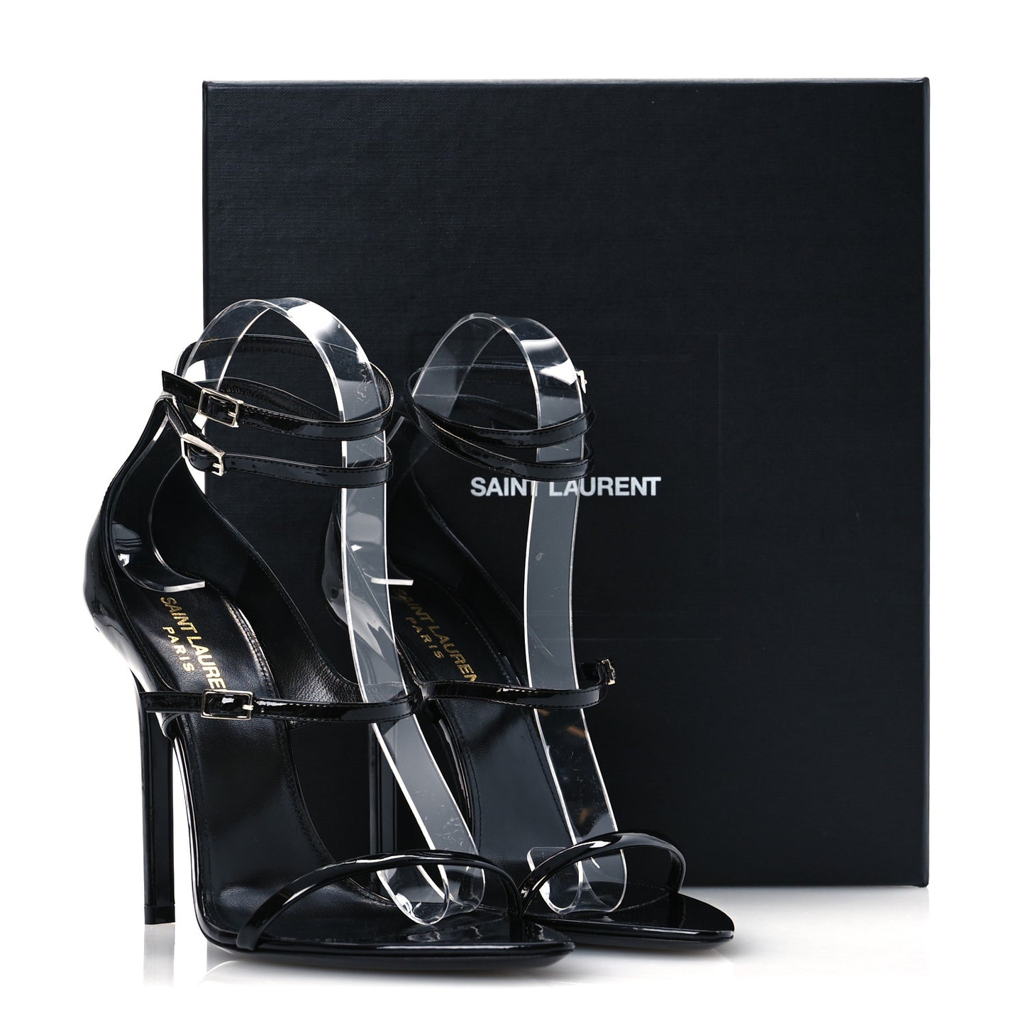 Patent Calfskin Dita 110 Sandals 38 Black