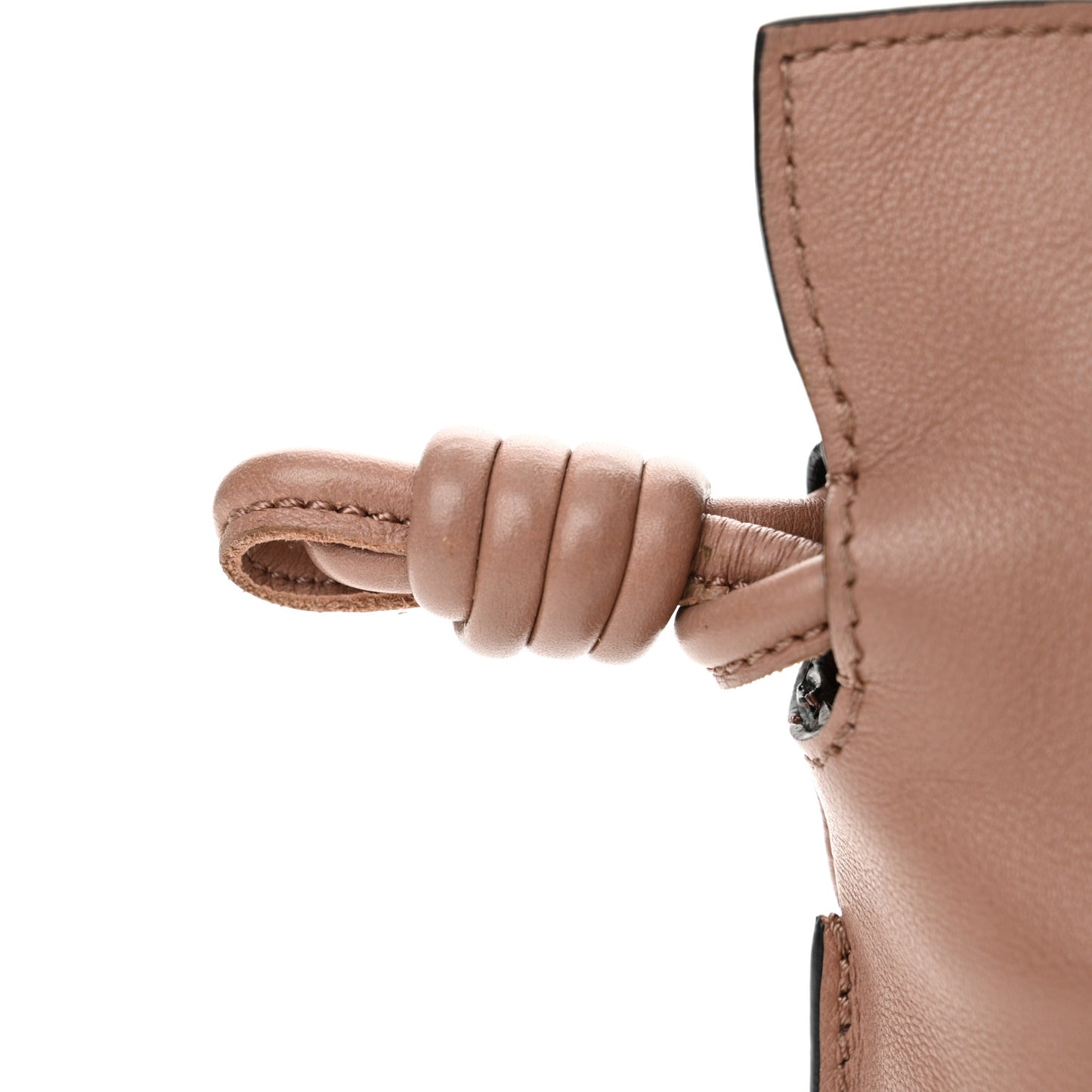 Calfskin Mini Flamenco Knot Clutch Pink