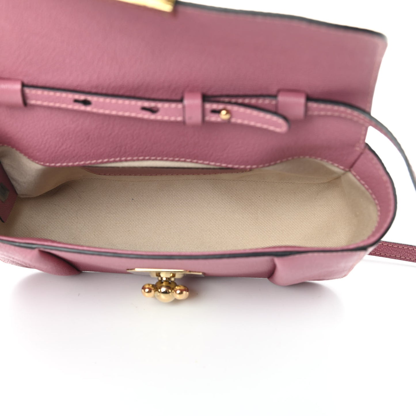 Goatskin Mini Elsie Crossbody Bag Pink
