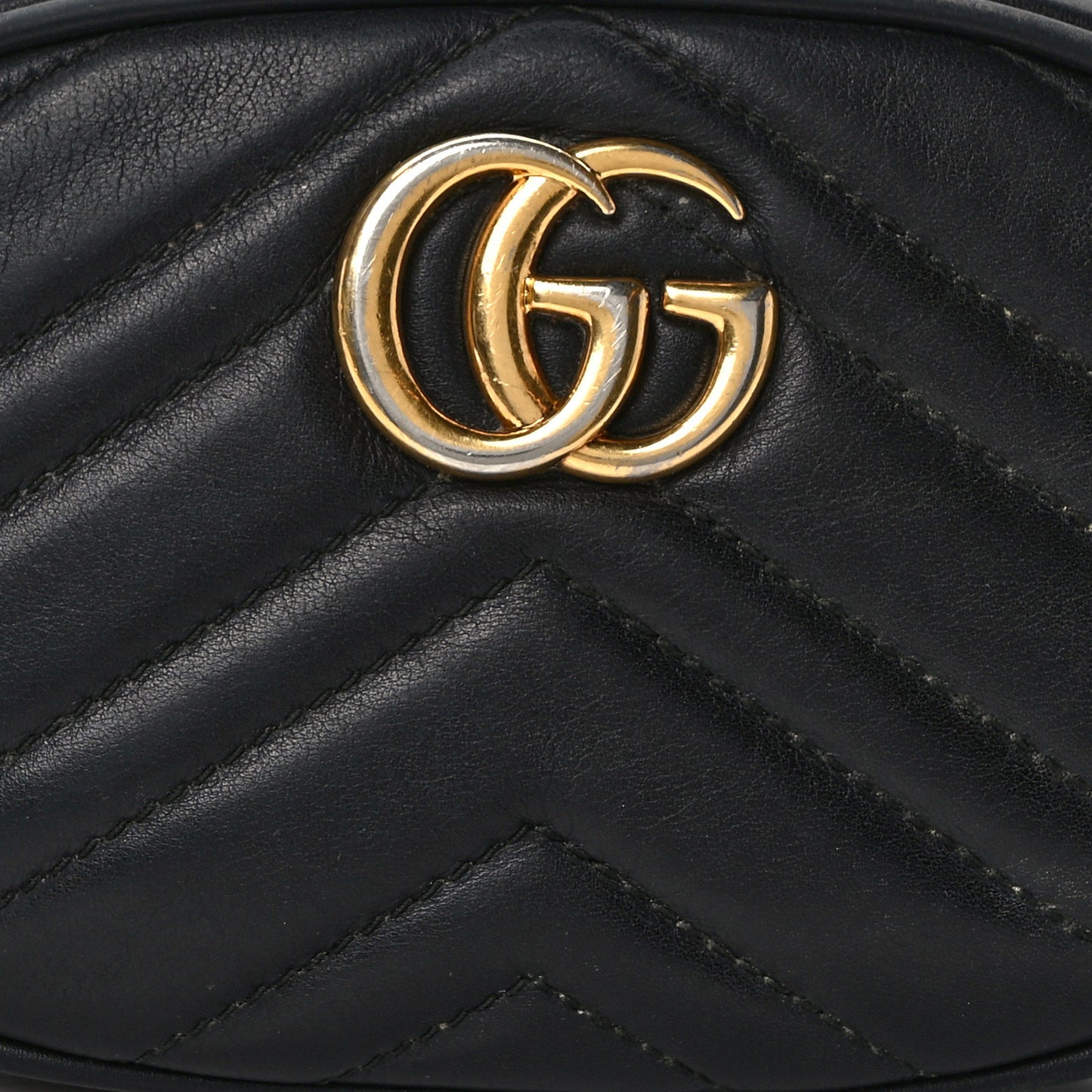 Calfskin Matelasse GG Marmont Belt Bag 85 34 Black