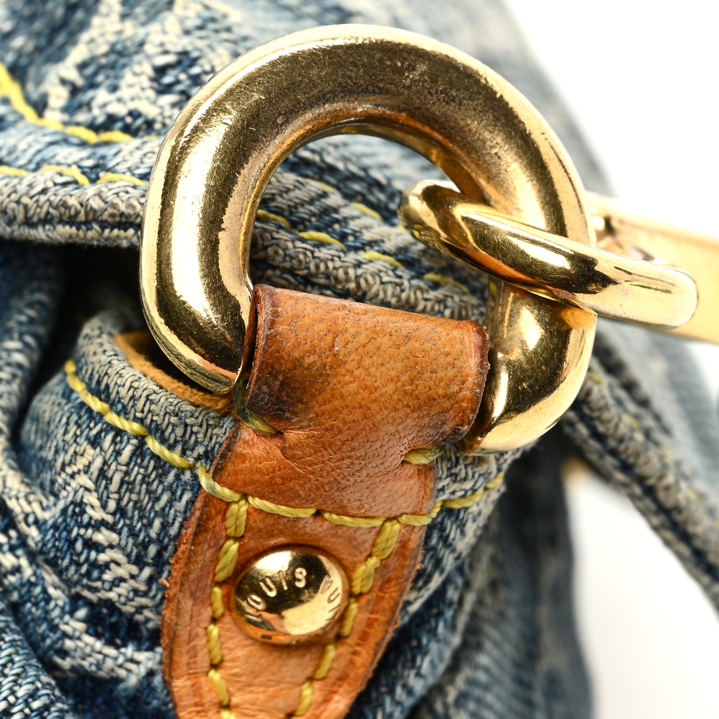 Monogram Denim Mini Pleaty Blue