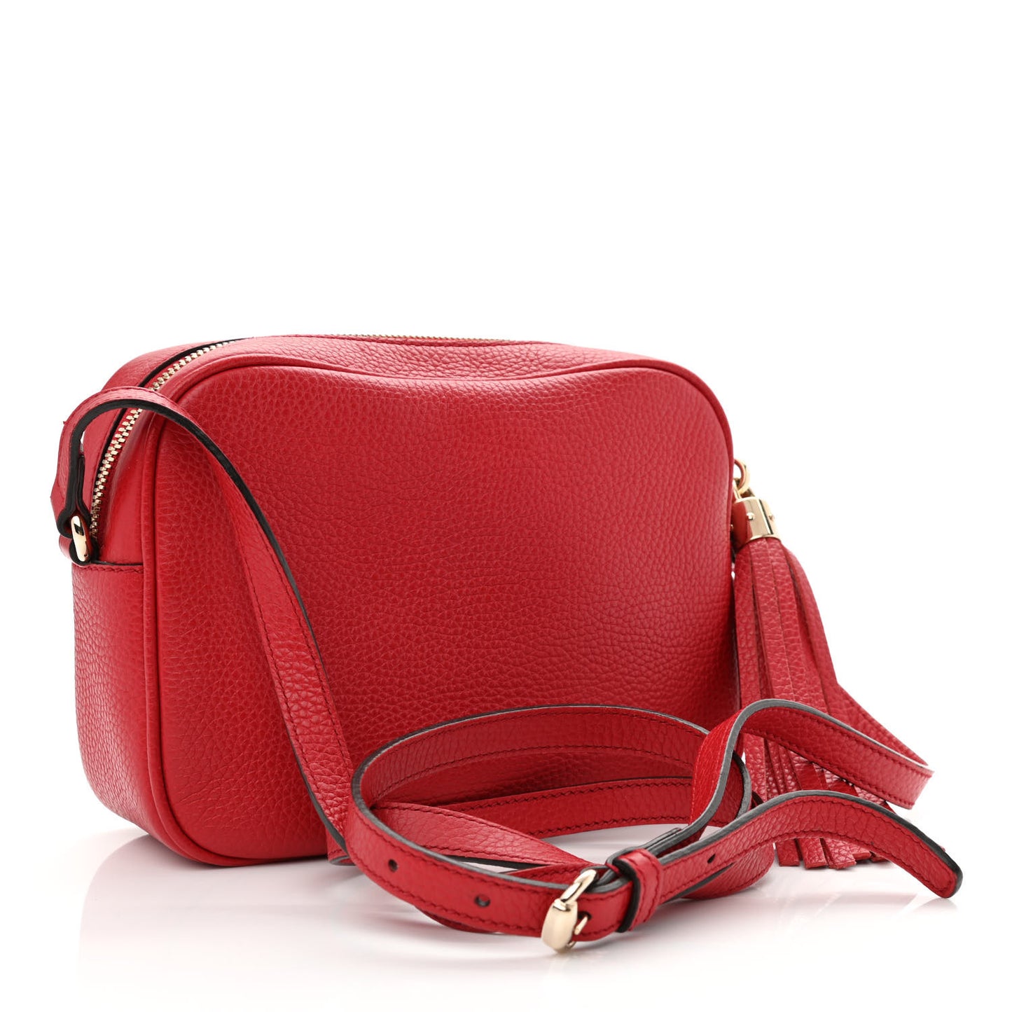 Pebbled Calfskin Small Soho Disco Bag Tabasco Red