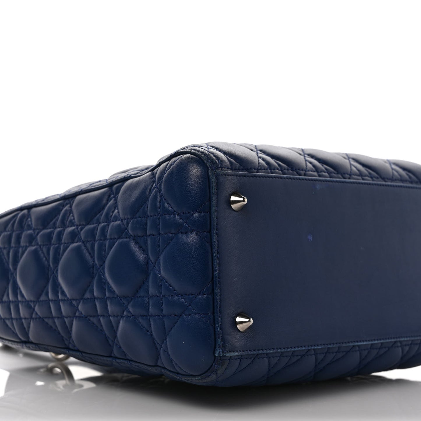 Lambskin Cannage Medium Lady Dior Navy