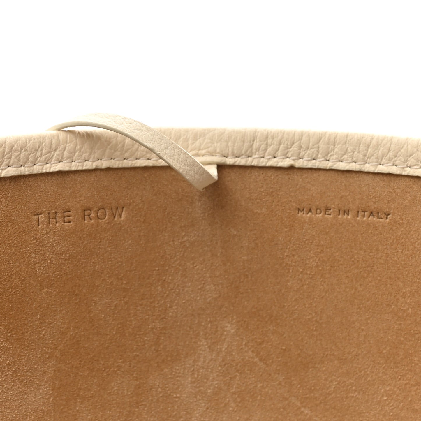 Grained Calfskin Large N/S Park Tote Ivory