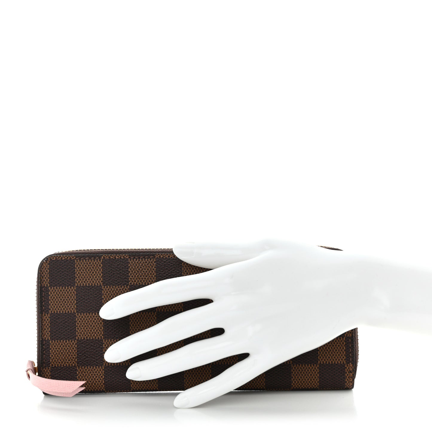 Damier Ebene Clemence Wallet Rose Ballerine